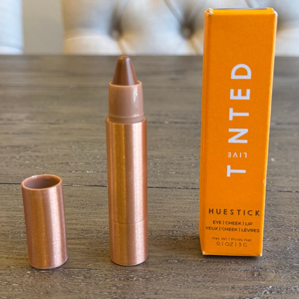 Live Tinted HUESTICK Grounded Light Cocoa Eye / Cheek Lip Creme Color Stick NEW